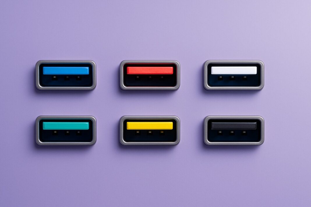 ألوان منافذ USB